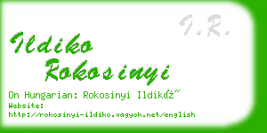 ildiko rokosinyi business card